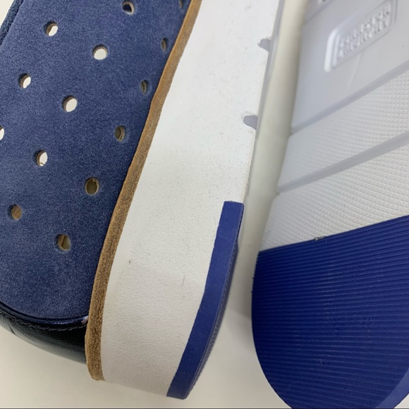 Johnston & Murphy Preppy Blue Perforated Suede Slip On Loafer Elevated Sneaker - Picture 13 of 15